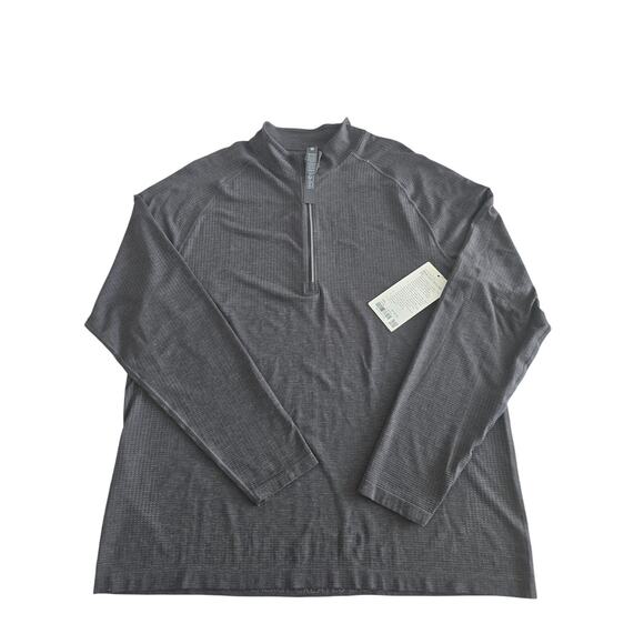 Lululemon Mens 2XL Metal Vent Tech Half Zip Pullover Black Long Sleeve workout - Picture 1 of 5